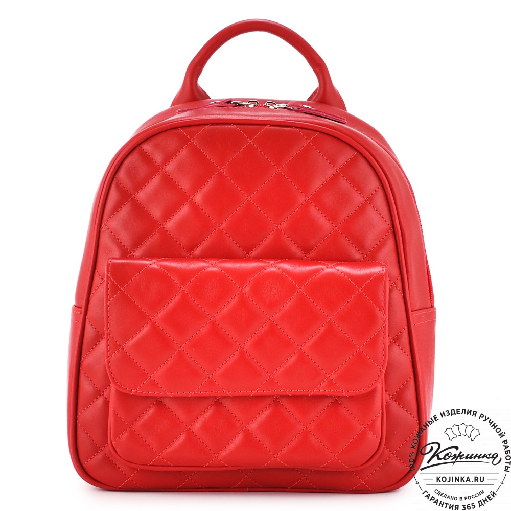 Женский кожаный рюкзак "Гермиона" (красный)